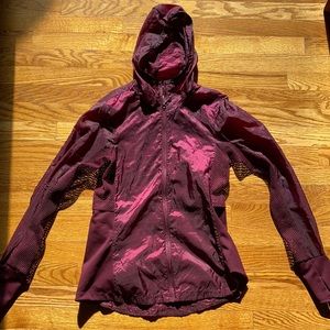 Wine Adidas Running Jacket